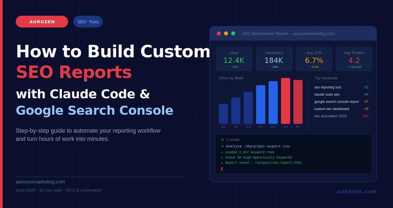 How to Build Custom SEO Reports with Claude Code and Google Search Console
